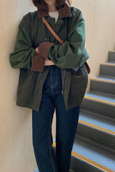 Vintage Cordjacken mit Umlegekragen